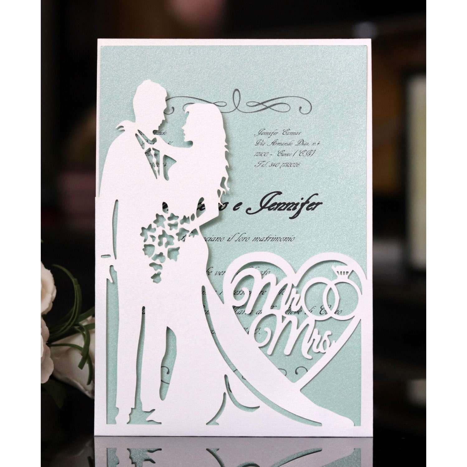 Valentine's Day Greeting Card Marriage Invitation Card Laser Cut Paper